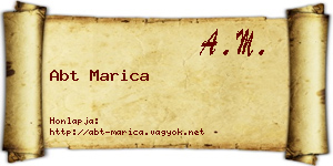 Abt Marica névjegykártya